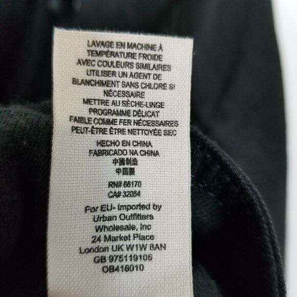 Free People Black Moto Cardi Jacket Sz 4 Waterfall Single Button Front Zip Cuffs - Picture 8 of 8